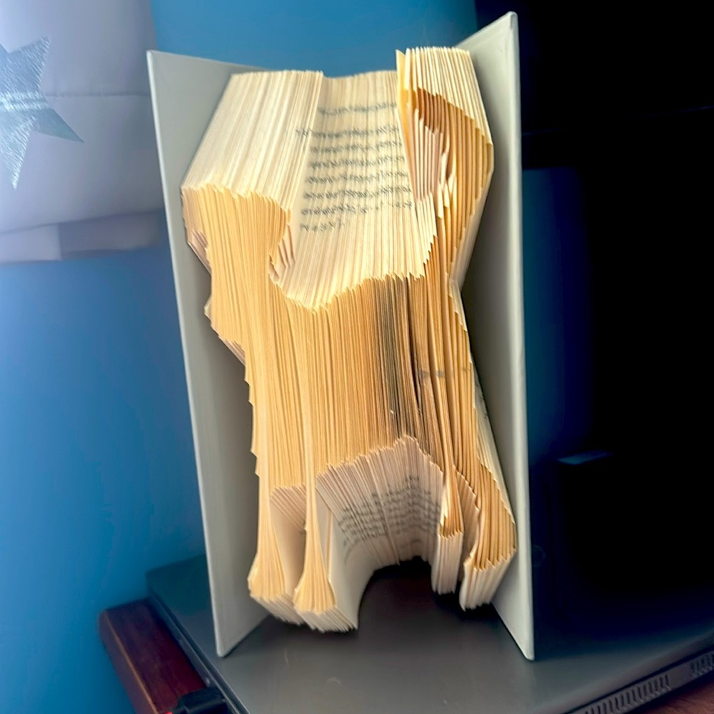 Folded book art - Puppy
